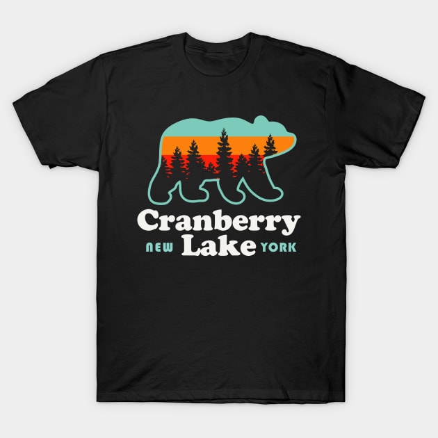 Cranberry Lake New York Hiking Fishing Camping T-Shirt by PodDesignShop
